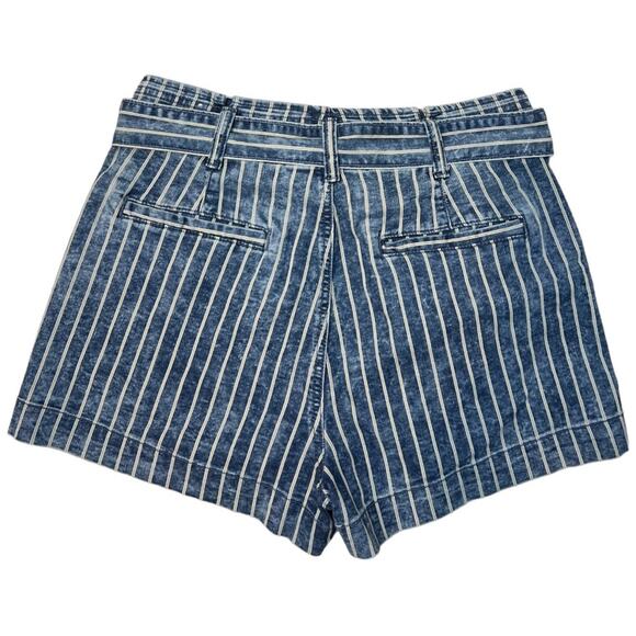 American Eagle Stretch Highest Rise Mom Short Striped Belted - Picture 4 of 11